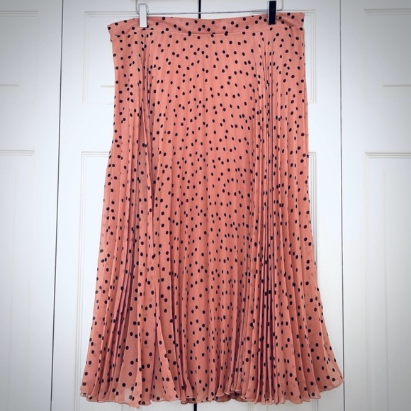 ASOS Oasis Polka Dot Pleated Midi Skirt - Picture 5 of 5